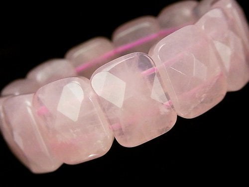 Accessories, Bracelet, Rectangle, Rose Quartz Gemstone Beads