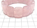 [Video] Rose Quartz AA++ 2-Hole Faceted Rectangle 20x15x7mm 1-Strand (Bangle Bracelet)