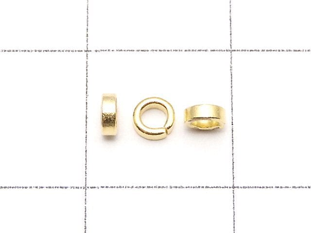 Karen Silver Roundel 3x3x1mm 18KGP 10pcs