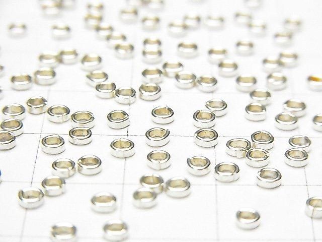 Karen Silver Rondelle 3x3x1mm White Silver 20pcs