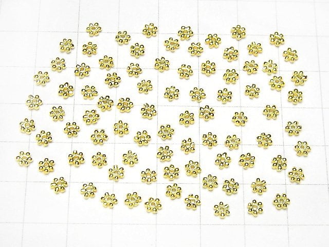 Silver925 Roundel Daisy 4x4x1mm 18KGP 10pcs