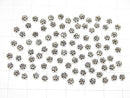 Silver925 Rondelle Daisy 4x4x1mm Oxidized Finish 10pcs