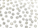 Silver925 Rondelle Daisy 4x4x1mm White Silver 10pcs