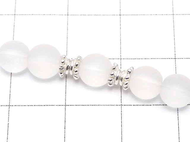 Silver925 Bead Cap 4x4x2mm White Silver 4pcs