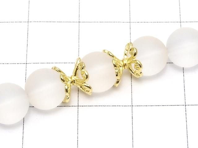 Silver925 Bead Cap 7x7x3mm 18KGP 4pcs