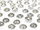 Silver925 Bead Cap 7x7x3mm Oxidized Finish 4pcs