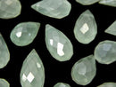 Chalcedony, Drop, Faceted Briolette Gemstone Beads