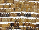 Buffalo Horn Square - Rectangle Rondelle Beige x Brown 1 strand beads (aprx.15inch/38cm)
