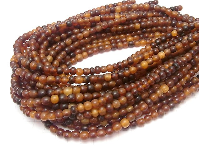 1strand $4.79! Buffalo Horn Semi Round 6mm Brown 1strand beads (aprx.16inch / 39cm)