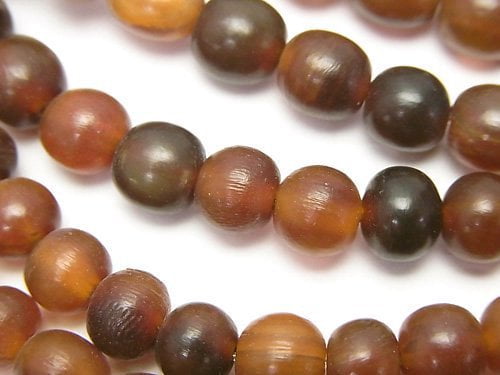 Bone & Horn Beads, Round Natural Beads