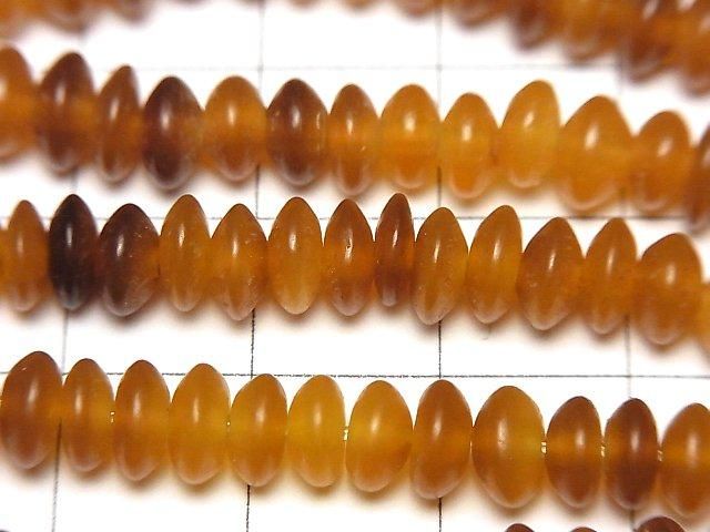 Buffalo Horn Rondelle 6x6x3mm Brown-Yellow half or 1strand beads (aprx.15inch/38cm)