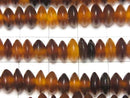 Buffalo Horn Rondelle 8x8x4mm Brown-Yellow 1strand beads (aprx.15inch/37cm)