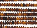 Buffalo Horn Rondelle 8x8x4mm Brown-Yellow 1strand beads (aprx.15inch/37cm)