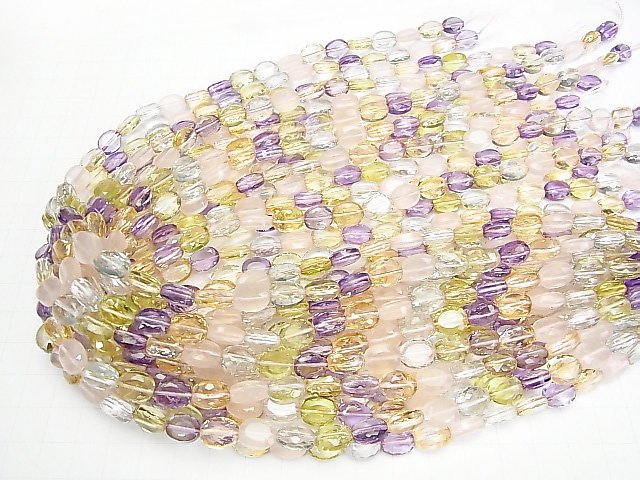 [Video] High Quality Mixed Stone AAA Faceted Oval 10x8x5mm 1/4 or 1strand beads (aprx.15inch/38cm)