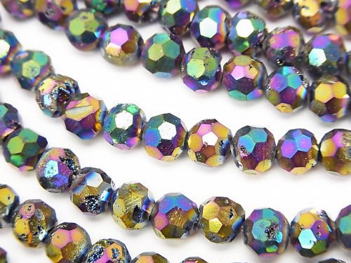 Agate, Druzy, Faceted Round Gemstone Beads