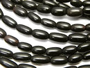 Buffalo Horn Rice 8x4x4mm Black 1-strand beads (approx. 15 inches/38 cm)