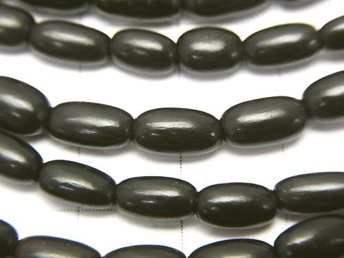 1strand $3.79! Buffalo Horn Rice 6-9mm Black 1strand beads (aprx.15inch / 38cm)