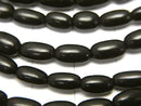 Buffalo Horn Rice 8x4x4mm Black 1-strand beads (approx. 15 inches/38 cm)
