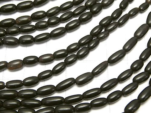 1strand $3.79! Buffalo Horn Rice 6-9mm Black 1strand beads (aprx.15inch / 38cm)