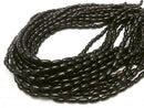 1strand $3.79! Buffalo Horn Rice 6-9mm Black 1strand beads (aprx.15inch / 38cm)