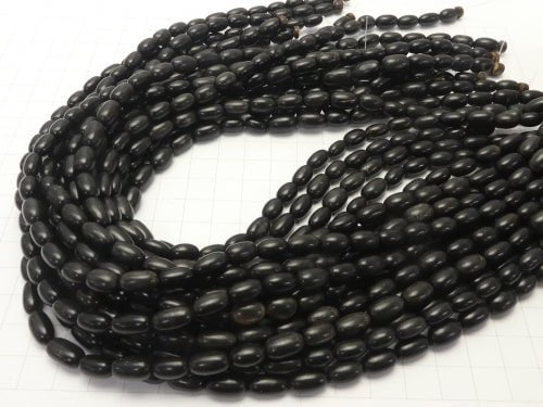 1strand $4.79! Buffalo Horn Rice 9x6x6 Black 1strand beads (aprx.15inch / 38cm)