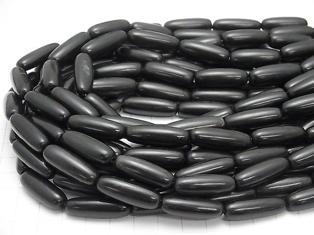 1strand $4.79! Buffalo Horn Rice 25x9x9 Black 1strand beads (aprx.15inch / 38cm)