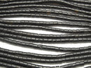 Buffalo Horn Tube 4x4x3mm Black 1strand beads (aprx.15inch/38cm)