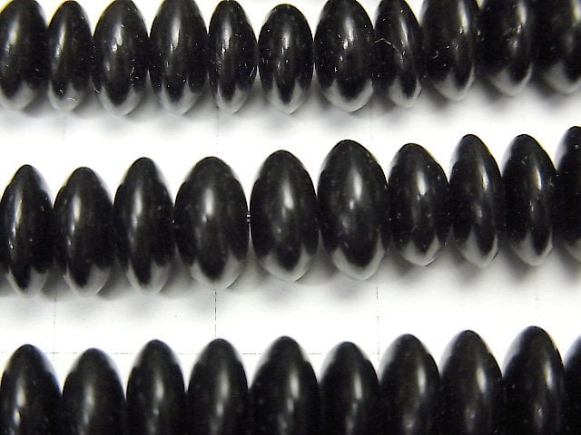 1strand $8.79! Buffalo Horn Roundel 8x8x3 Black 1strand beads (aprx.15inch / 38cm)