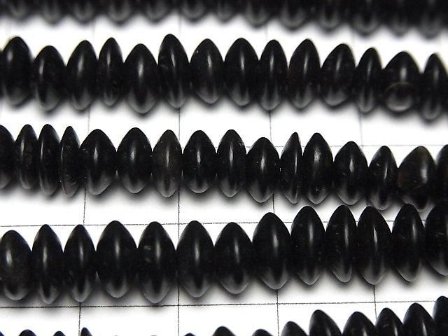 Rondelle en corne de buffle 8x8x3mm, perles noires, demi ou 1 fil (environ 15 pouces/38cm)