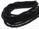 Buffalo Horn Rondelle 8x8x3mm Black half or 1strand beads (aprx.15inch/38cm)