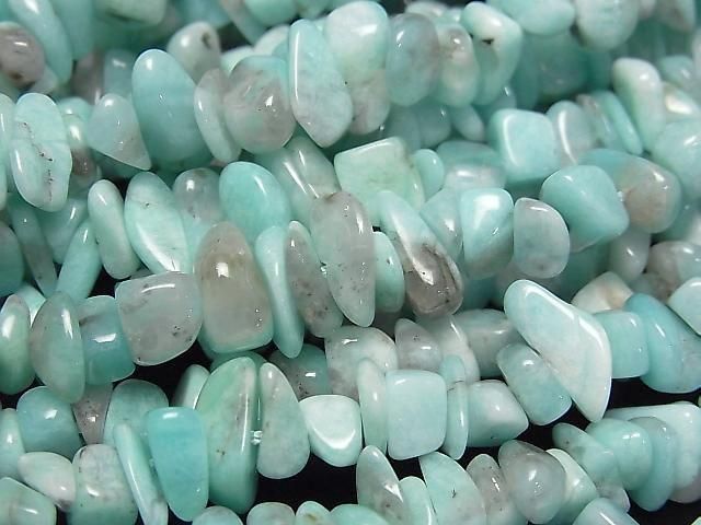 [Video] Peru Amazonite AA Chips (Small Nugget) 1-strand beads (approx. 15 inches/38 cm)