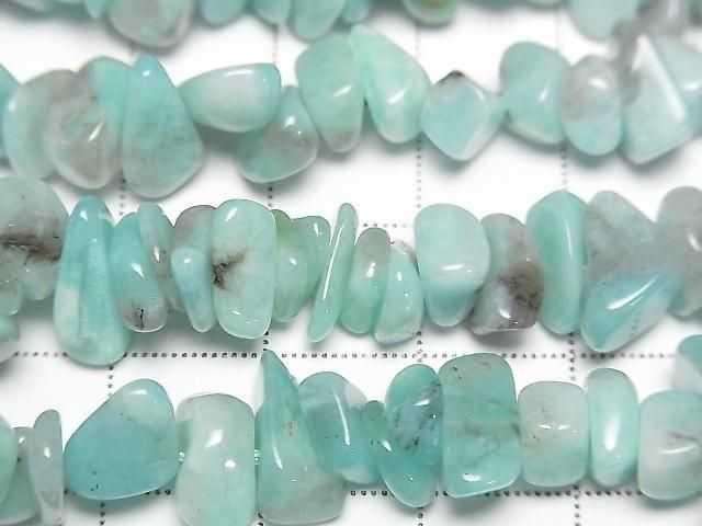 [Video] Peru Amazonite AA Chips (Small Nugget) 1-strand beads (approx. 15 inches/38 cm)