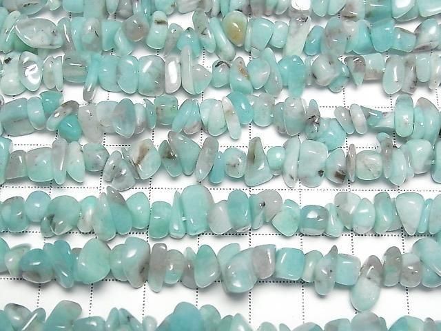 [Video] Peru Amazonite AA Chips (Small Nugget) 1-strand beads (approx. 15 inches/38 cm)