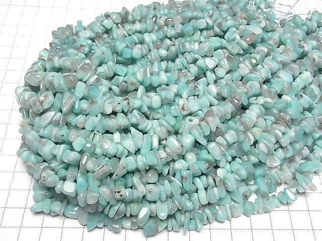 [Video] Peru Amazonite AA Chips (Small Nugget) 1-strand beads (approx. 15 inches/38 cm)
