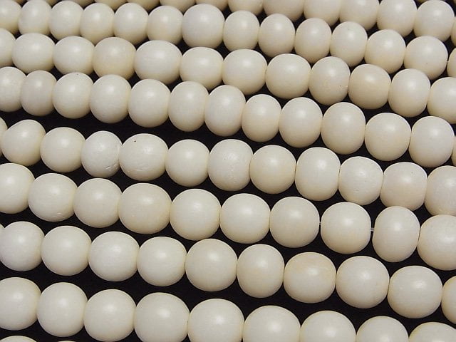 Buffalo Born  Semi Round 7-8mm half or 1strand beads (aprx.15inch/38cm)