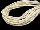 Buffalo Born  Rondelle 4x4x3mm half or 1strand beads (aprx.15inch/38cm)