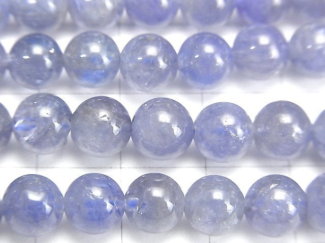 [Video] op Quality Tanzanite AAA Round 7mm 1/8 or 1strand beads (aprx.15inch/38cm)