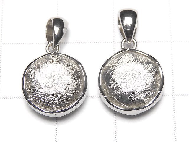 [Video] Meteorite (Muonionalusta) Pendant Both Side Finish 12mm Silver925