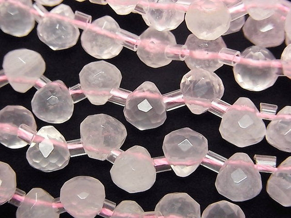 Faceted Briolette, Rose Quartz Gemstone Beads