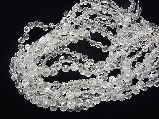 [Video] Crystal AA+ Onion Faceted Briolette 7x7x7mm half or 1strand beads (aprx.15inch/36cm)