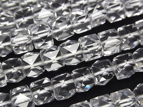 [Video] High Quality! Crystal AAA+ Studs, Cube Shape, 8mm Half or 1-Strand Beads (approx. 7 inches/18 cm)