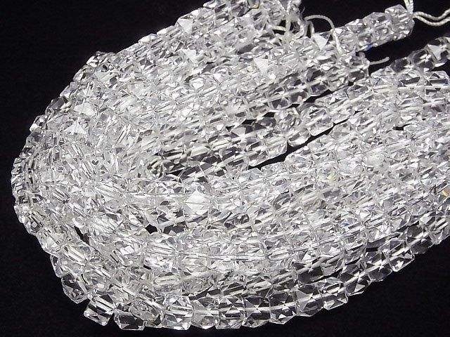 [Video] High Quality! Crystal AAA+ Studs, Cube Shape, 8mm Half or 1-Strand Beads (approx. 7 inches/18 cm)