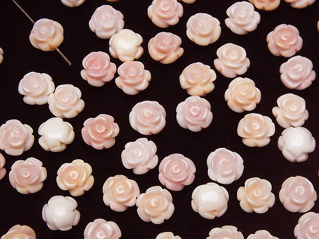 [Video] Queen Conch Shell AAA Rose 8 mm [Drilled Hole] 2 pcs $4.79!
