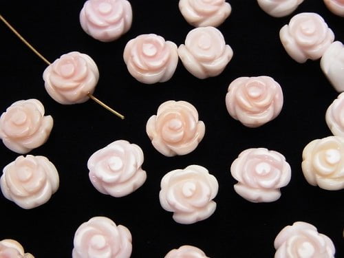 [Video] Queen Conch Shell AAA Rose 10mm [Drilled Hole] 2pcs