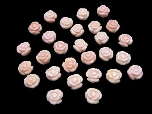 [Video] Queen Conch Shell AAA Rose 10mm [Drilled Hole] 2pcs