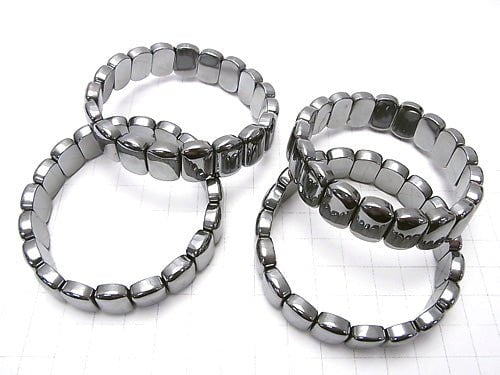 [Video]Terahertz 2-Hole Rectangle 14x10x5mm 1strand (Bangle Bracelet)