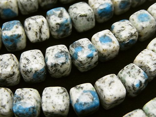 Cube, K2 Azurite Gemstone Beads