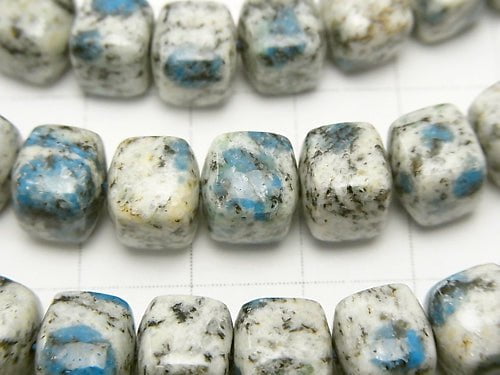 Himalaya K2 Azurite Cube 8 x 8 x 8 mm 1/4 or 1strand beads (aprx.7 inch / 18 cm)