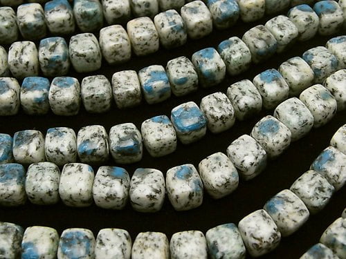 Himalaya K2 Azurite Cube 8 x 8 x 8 mm 1/4 or 1strand beads (aprx.7 inch / 18 cm)