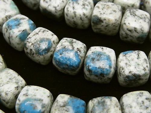 Cube, K2 Azurite Gemstone Beads